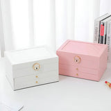 Rave | Faux Leather Jewellery Box with Tiered Compartments for Bedroom and Dressing Table