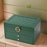 Rave | Faux Leather Jewellery Box with Tiered Compartments for Bedroom and Dressing Table