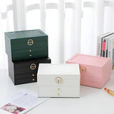Rave | Faux Leather Jewellery Box with Tiered Compartments for Bedroom and Dressing Table