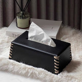 Valerisa | Soft Braided Faux Leather Tissue Cover with Concealing Lid for Living Room, Bedroom and Bathroom
