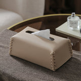 Valerisa | Soft Braided Faux Leather Tissue Cover with Concealing Lid for Living Room, Bedroom and Bathroom