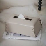 Valerisa | Soft Braided Faux Leather Tissue Cover with Concealing Lid for Living Room, Bedroom and Bathroom
