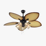 Bunai | 132 cm Ceiling Fan with Glass Shade and E27 Light Fitting, 6-Speed Remote for Living Room