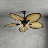Bunai | 132 cm Ceiling Fan with Glass Shade and E27 Light Fitting, 6-Speed Remote for Living Room