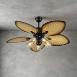 Bunai | 132 cm Ceiling Fan with Glass Shade and E27 Light Fitting, 6-Speed Remote for Living Room