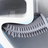 Ulric | Antibacterial Silicone Toilet Brush with Wall-Mounted Holder and Ventilated Base, Matte White