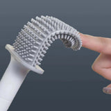 Ulric | Antibacterial Silicone Toilet Brush with Wall-Mounted Holder and Ventilated Base, Matte White