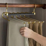 Lumo | Rotating Aluminium Trouser Hanger with 6 Retractable Arms for Wardrobe and Dressing Room