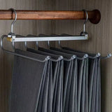Lumo | Rotating Aluminium Trouser Hanger with 6 Retractable Arms for Wardrobe and Dressing Room