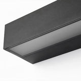 Zeroxen | Outdoor Linear Wall Light, IP65 Waterproof, Black Aluminium, Hardwired LED