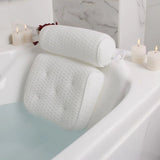 Daviu | Ergonomic Bath Pillow with 3D Mesh and Non-Slip Suction Cups for Neck and Shoulder Support