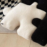 Kenu | Puzzle Shaped Fleece Cushion with PP Cotton Filling for Living Room and Bedroom Decor