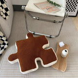 Kenu | Puzzle Shaped Fleece Cushion with PP Cotton Filling for Living Room and Bedroom Decor
