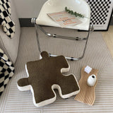 Kenu | Puzzle Shaped Fleece Cushion with PP Cotton Filling for Living Room and Bedroom Decor