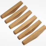 Niso | Hand-Carved Natural Wood Wall Hooks Set of 2 for Entryway, Bedroom and Bathroom