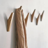 Niso | Hand-Carved Natural Wood Wall Hooks Set of 2 for Entryway, Bedroom and Bathroom