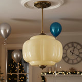 Sirela | Vintage Pumpkin Glass Pendant Light with Coloured Shades for Dining Rooms & Kitchens
