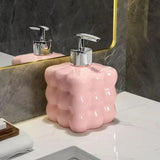 Kelrin | Ceramic Soap Dispenser with Bubble Texture and Glossy Finish for Bathroom and Kitchen