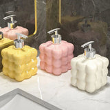 Kelrin | Ceramic Soap Dispenser with Bubble Texture and Glossy Finish for Bathroom and Kitchen