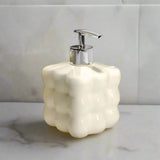 Kelrin | Ceramic Soap Dispenser with Bubble Texture and Glossy Finish for Bathroom and Kitchen