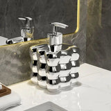 Kelrin | Ceramic Soap Dispenser with Bubble Texture and Glossy Finish for Bathroom and Kitchen