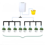 Elvaris | Automatic Plant Watering Pump with LCD Timer and USB Rechargeable Battery for 2 to 8 Pots
