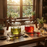 Seriq | Borosilicate Glass Teapot with Infuser and Wooden Handle 550ml