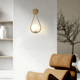 Norvella | Frosted Glass Wall Light with Teardrop Shape for Warm Interior Lighting