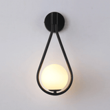 Norvella | Frosted Glass Wall Light with Teardrop Shape for Warm Interior Lighting
