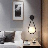 Norvella | Frosted Glass Wall Light with Teardrop Shape for Warm Interior Lighting