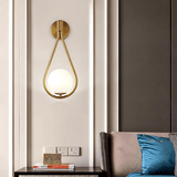 Norvella | Frosted Glass Wall Light with Teardrop Shape for Warm Interior Lighting