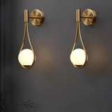 Norvella | Frosted Glass Wall Light with Teardrop Shape for Warm Interior Lighting