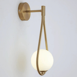 Norvella | Frosted Glass Wall Light with Teardrop Shape for Warm Interior Lighting
