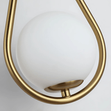 Norvella | Frosted Glass Wall Light with Teardrop Shape for Warm Interior Lighting