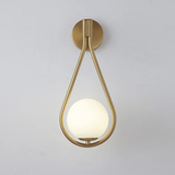 Norvella | Frosted Glass Wall Light with Teardrop Shape for Warm Interior Lighting
