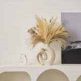 Melorin | Sculptural Ceramic Vase Pair with Matte Neutral Finish for Minimalist and Contemporary Interiors