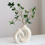 Melorin | Sculptural Ceramic Vase Pair with Matte Neutral Finish for Minimalist and Contemporary Interiors
