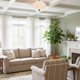 Sirela | Vintage Pumpkin Glass Pendant Light with Coloured Shades for Dining Rooms & Kitchens