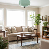 Sirela | Vintage Pumpkin Glass Pendant Light with Coloured Shades for Dining Rooms & Kitchens