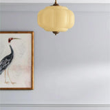 Sirela | Vintage Pumpkin Glass Pendant Light with Coloured Shades for Dining Rooms & Kitchens