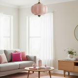 Sirela | Vintage Pumpkin Glass Pendant Light with Coloured Shades for Dining Rooms & Kitchens