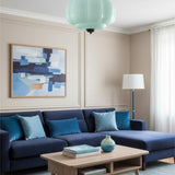 Sirela | Vintage Pumpkin Glass Pendant Light with Coloured Shades for Dining Rooms & Kitchens