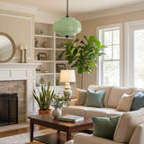 Sirela | Vintage Pumpkin Glass Pendant Light with Coloured Shades for Dining Rooms & Kitchens