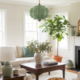 Sirela | Vintage Pumpkin Glass Pendant Light with Coloured Shades for Dining Rooms & Kitchens