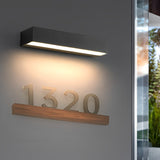 Zeroxen | Outdoor Linear Wall Light, IP65 Waterproof, Black Aluminium, Hardwired LED