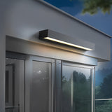Zeroxen | Outdoor Linear Wall Light, IP65 Waterproof, Black Aluminium, Hardwired LED