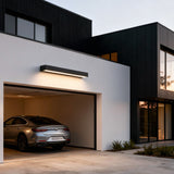 Zeroxen | Outdoor Linear Wall Light, IP65 Waterproof, Black Aluminium, Hardwired LED