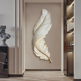Zyvox | LED Feather Wall Art Light with Engraved Design for Bedroom and Living Room Décor