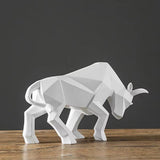 Kadi | Decorative Resin Bull Sculpture for Living Room Shelf, Console and Office Desk Styling