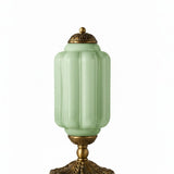 Averellea | Vintage Milk Glass Table Light with Bronze Base for Warm Ambient Lighting